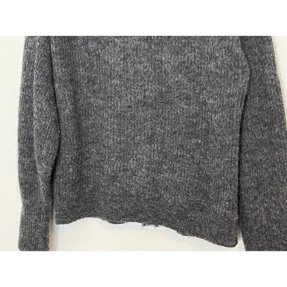 Everlane Alpaca Blend Knit Charcoal Gray Button Down Cardigan Size Large - Picture 9 of 14